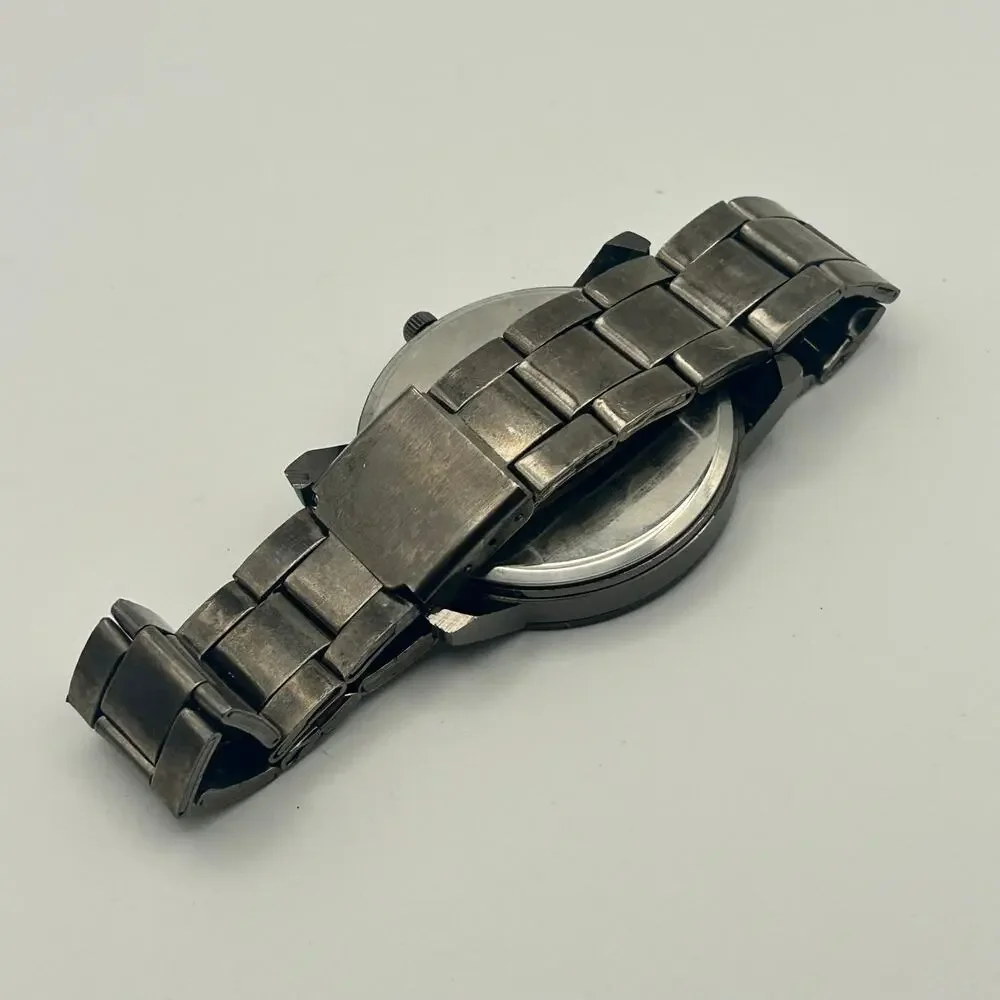 JWH Geometric Watch Black and Gold Tone Face Working New Battery